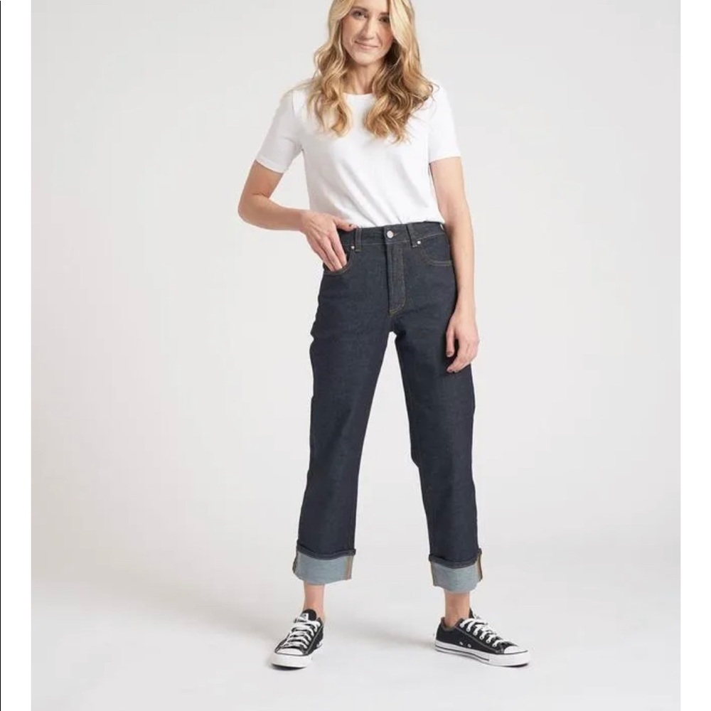 Stevie Cuffed Straight Leg Jeans.